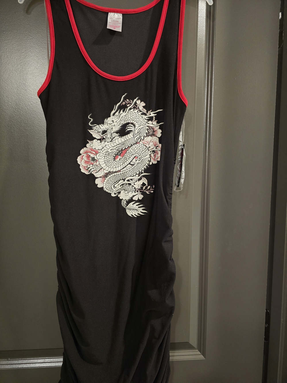 Xhilaration Black Sleeveless Tank Dress with Graphic